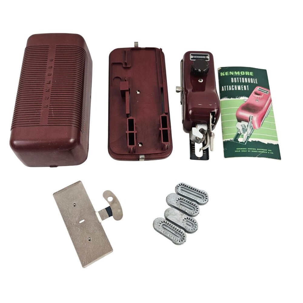 Kenmore Buttonhole Attachement Case Manual Templates Vintage Sewing Machine - Picture 8 of 11